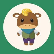 animal rattle winter cartoon theme elements