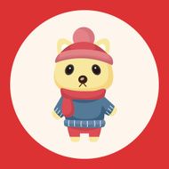 animal cat winter cartoon theme elements