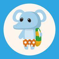 animal elephant summer cartoon theme elements