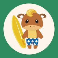 animal rattle summer cartoon theme elements