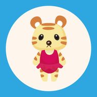 animal tiger summer cartoon theme elements
