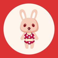 animal rabbit summer cartoon theme elements