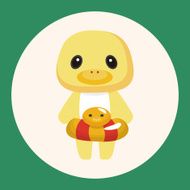 animal duck summer cartoon theme elements