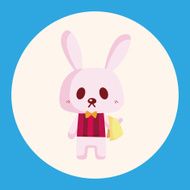 animal rabbit summer cartoon theme elements N2