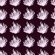 Colorful abstract seamless pattern on maroon background