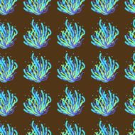 Colorful abstract seamless pattern on brawn background