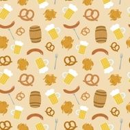 Hand drawn beer seamless pattern