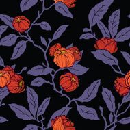 Seamless pattern with floral ornament - Illustration N9