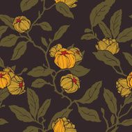 Seamless pattern with floral ornament - Illustration N10