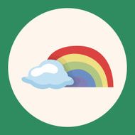 weather rainbow theme elements