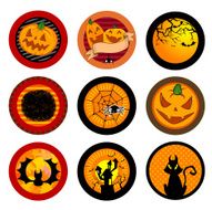 Hallooween Vector drink coasters N3