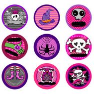 Hallooween Vector drink coasters N4