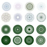 Guilloche rosette vector pattern EPS 8