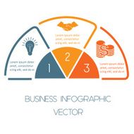 Infographic Semicircle lines three positions N2