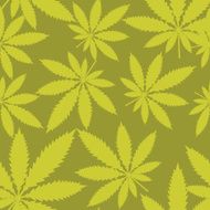 Seamless pattern - Marijuana cannabis Vector