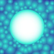 Frame of blue bubbles