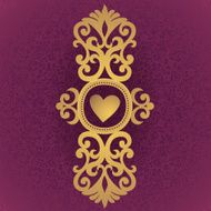 Vector baroque ornament in Victorian style N27