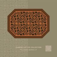 Chinese window tracery polygon frame 37 flower