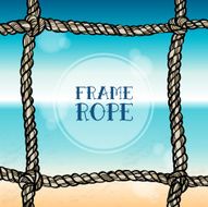 Frame rope sea sign background