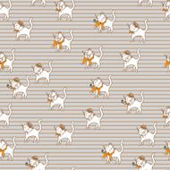 white cats seamless pattern pets vector illustration for kids design