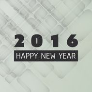 New Year Card Cover or Background Template - 2016