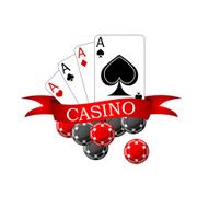 Casino icon with playing cards and chips