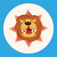 animal lion cartoon theme elements