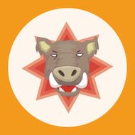 animal wild pig cartoon theme elements