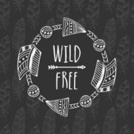 Creative abstract rounded frame