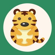 animal tiger cartoon theme elements N3