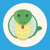 animal snake cartoon theme elements