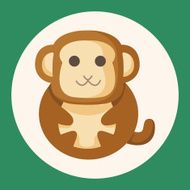 animal monkey cartoon theme elements