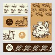 Coffee vintage banners composition poster N2