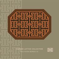 Chinese window tracery polygon frame 33 spiral geometry