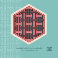 Chinese window tracery hexagon frame 33 spiral geometry