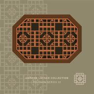Chinese window tracery polygon frame 32 round corner