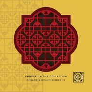 Chinese window tracery square round frame 31