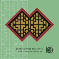 Chinese window tracery double diamond frame 29 cross square