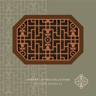 Chinese window tracery polygon frame 24 flower pattern