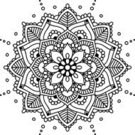 Black graphic indian cirlce mandala
