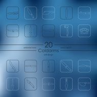 Set of cold arms icons