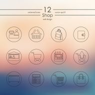 Set of shop icons