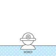 Worker icon Engineering helmet sign N7