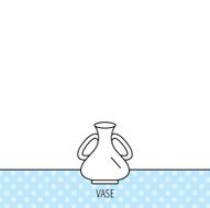 Vase icon Decorative vintage amphora sign N4