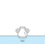 Vase icon Decorative vintage amphora sign N5