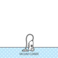 Vacuum cleaner icon Housework device sign N7