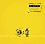 Tire tread icon Car wheel sign N3