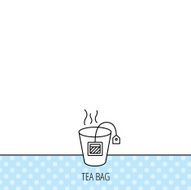 Tea bag icon Natural hot drink sign N7