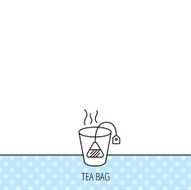 Tea bag icon Natural hot drink sign N8