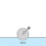 Target with arrow icon Dart aim sign N14
